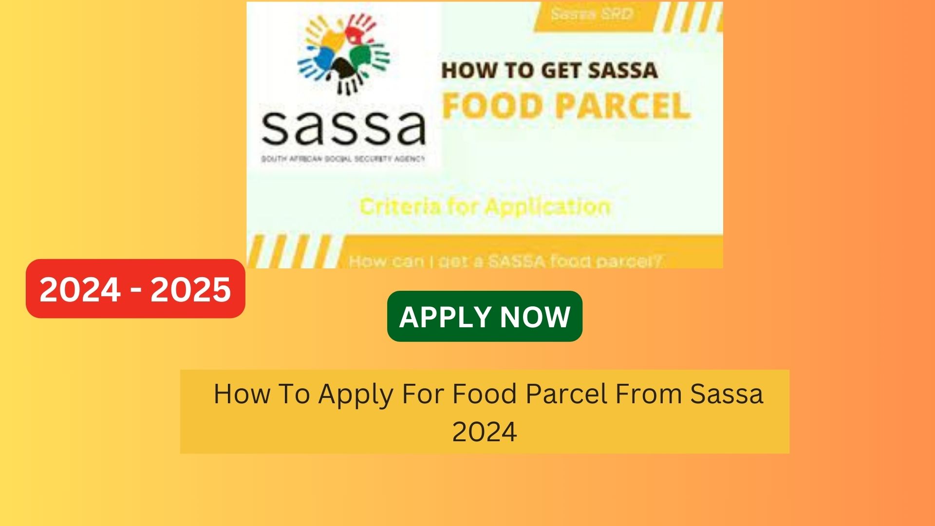 How To Apply For Food Parcels At Sassa 2024 Jobsportals