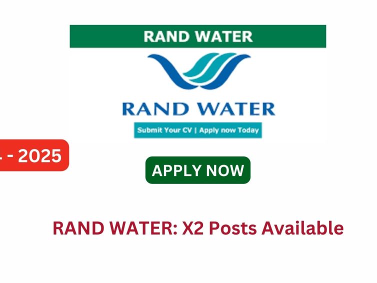 RAND WATER ( APPLY NOW)