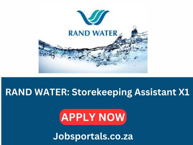 RAND WATER: Storekeeping Assistant X1