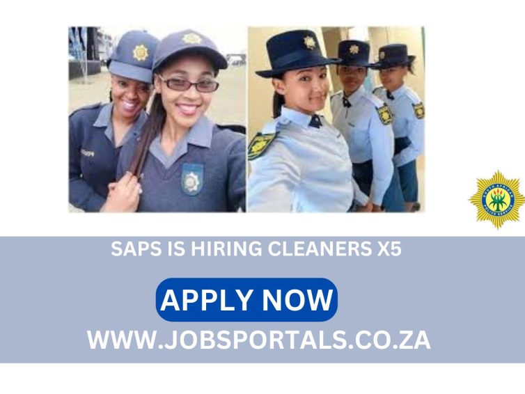 SAPS IS HIRING CLEANERS X5